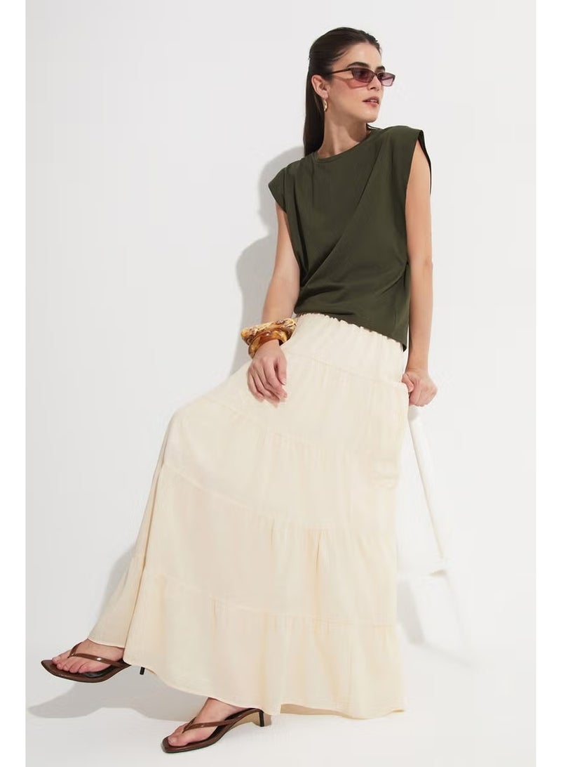 JUNE Basic Cotton Crew Neck Sleeveless T-Shirt - Image 5